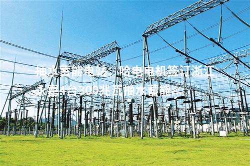 抽水蓄能電站：哈電電機(jī)簽訂浙江永嘉4臺300兆瓦抽水蓄能機(jī)組